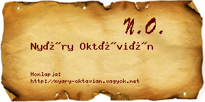 Nyáry Oktávián névjegykártya